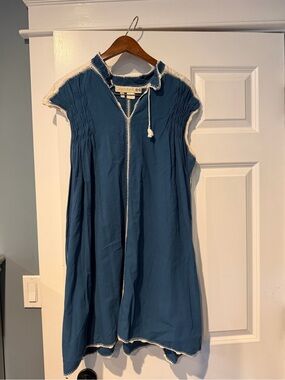 Carolina K Blue Casual Cotton Dress